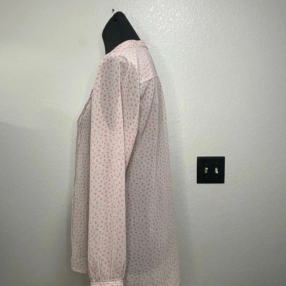 Vintage Halogen Sheer Floral Blouse Size Small - Picture 3 of 5